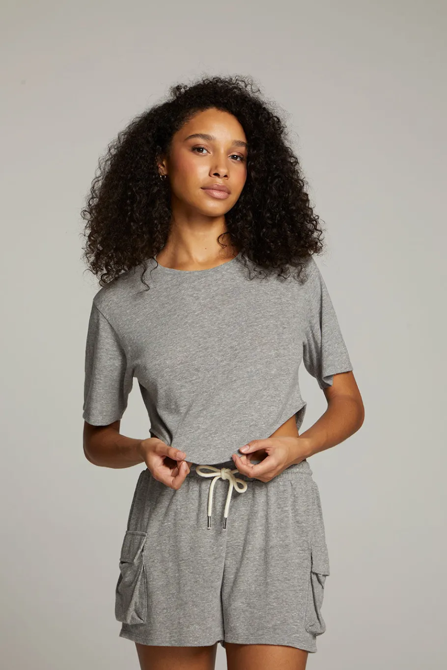 Sale Chaser Brand Kylie Streaky Grey Tee