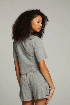 Sale Chaser Brand Kylie Streaky Grey Tee