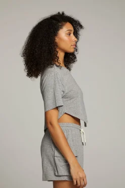 Sale Chaser Brand Kylie Streaky Grey Tee