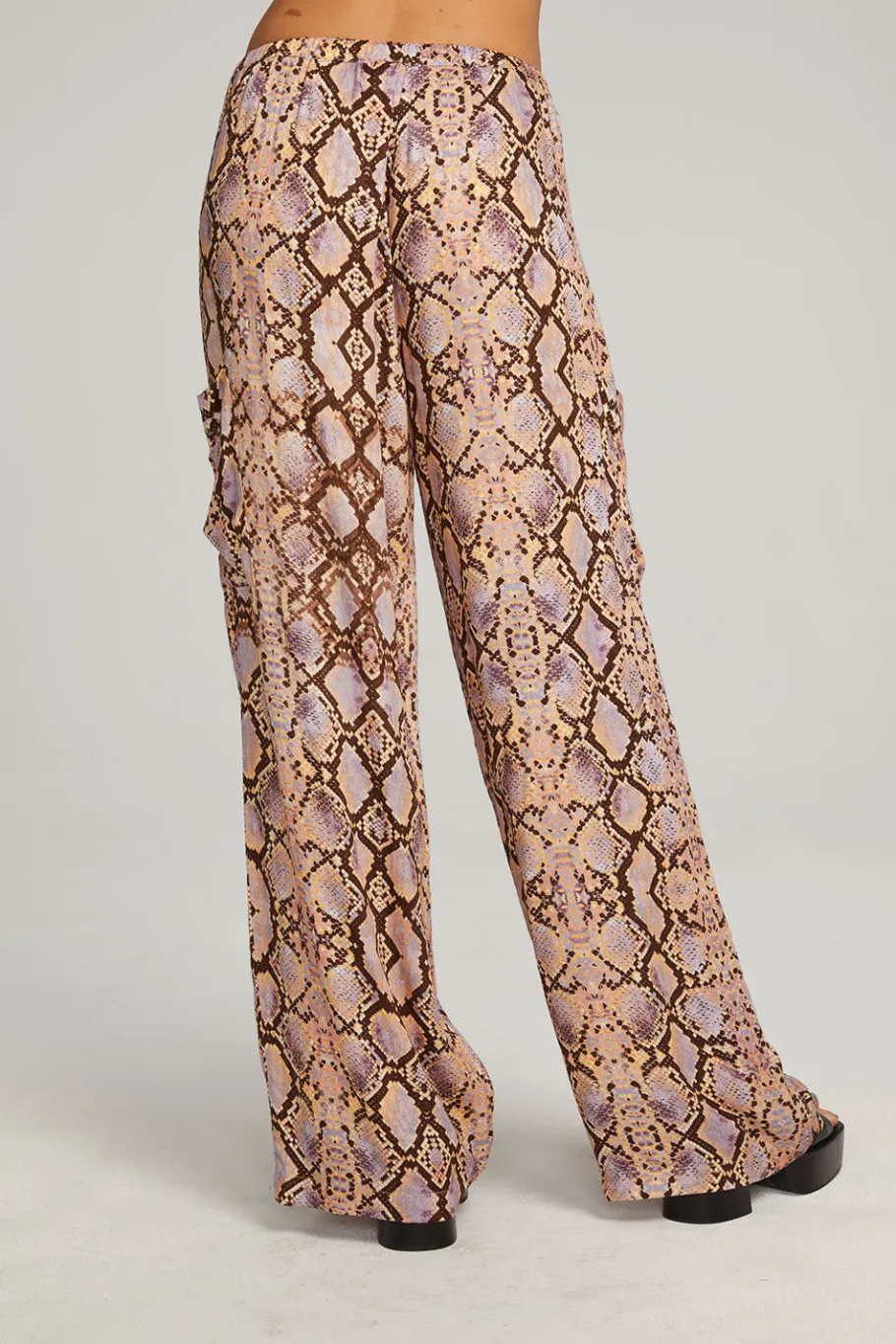 Fashion Chaser Brand Lee Python Print Trousers