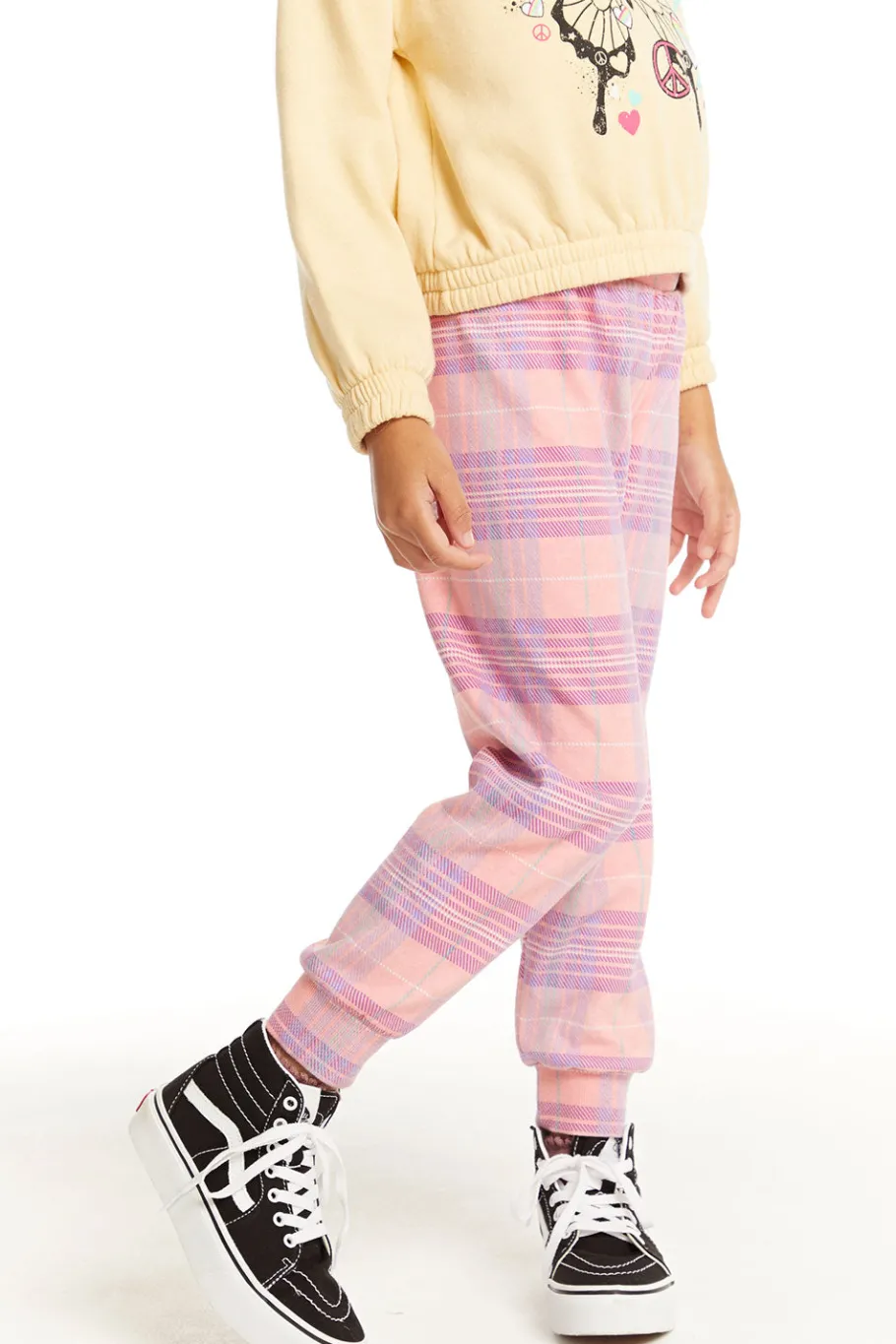 Shop Chaser Brand Leila Cotton Candy Plaid Jogger