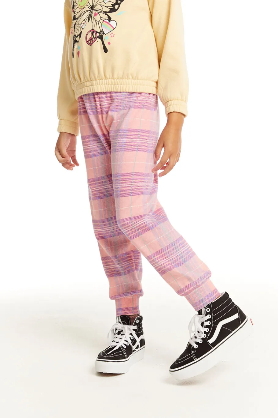 Shop Chaser Brand Leila Cotton Candy Plaid Jogger