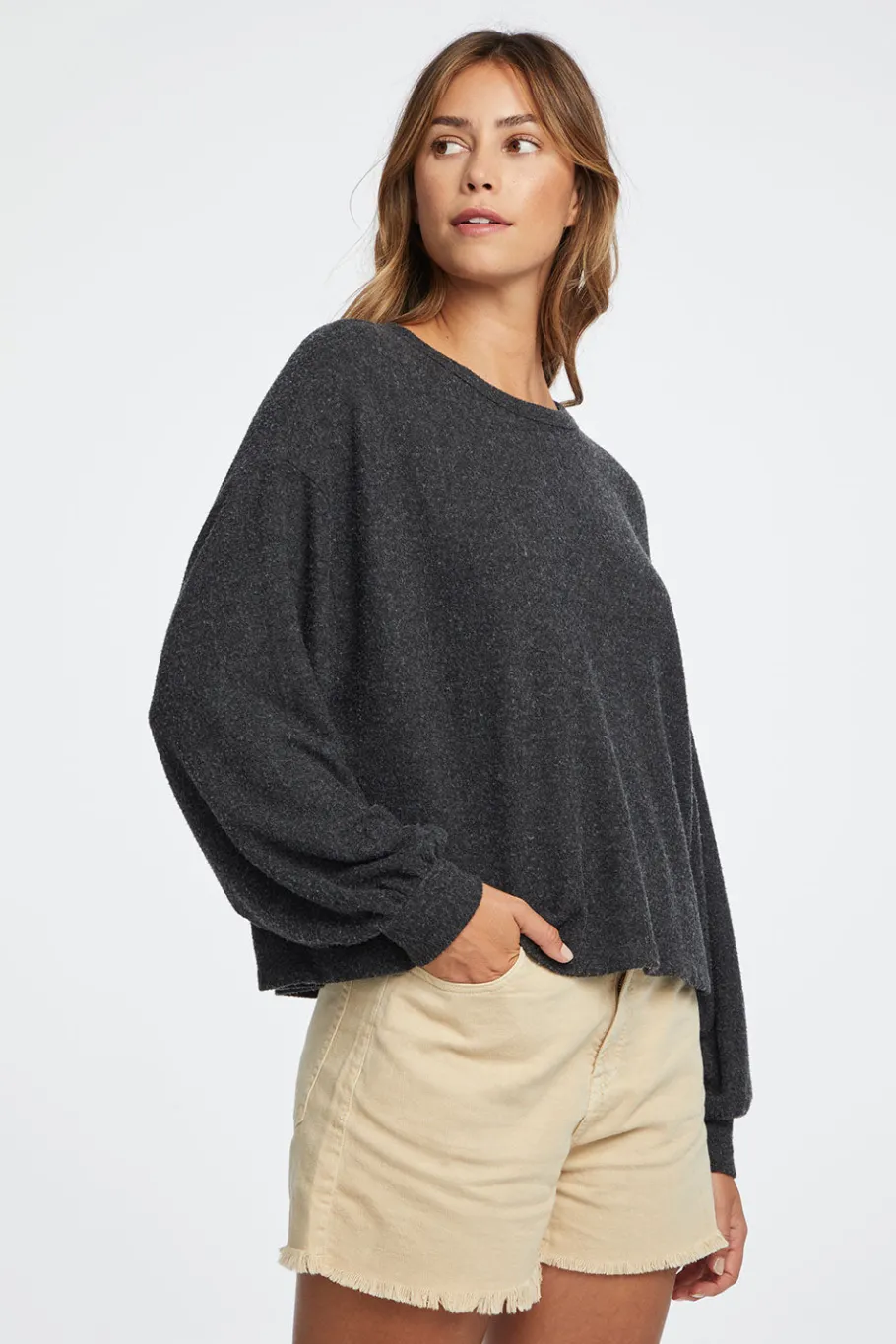 Shop Chaser Brand Lesh Long Sleeve Tee - Black Onyx