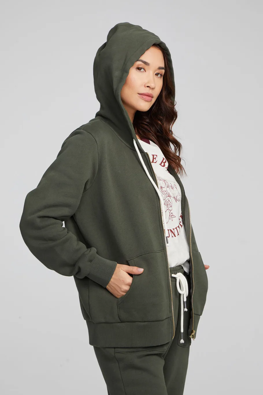Store Chaser Brand Lex Forest Night Zip Up Hoodie