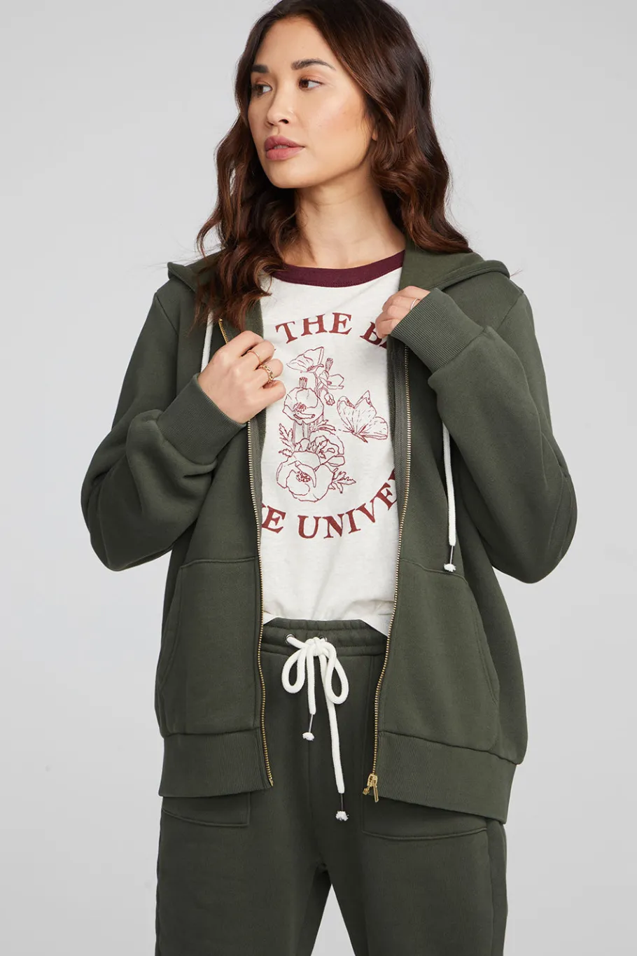 Store Chaser Brand Lex Forest Night Zip Up Hoodie