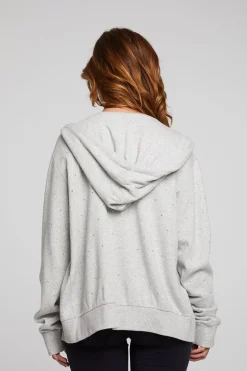 Clearance Chaser Brand Lex Heather Grey Zip Up Hoodie