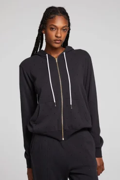 Outlet Chaser Brand Lex Licorice Zip Up Hoodie