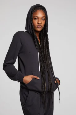Outlet Chaser Brand Lex Licorice Zip Up Hoodie