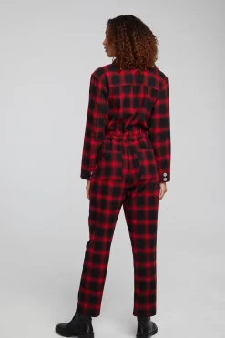 Store Chaser Brand Lexi Sunset Plaid Jumpsuit