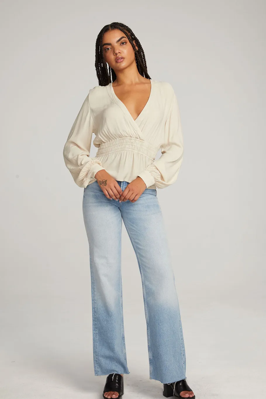 Cheap Chaser Brand Liberty Bark-White Blouse
