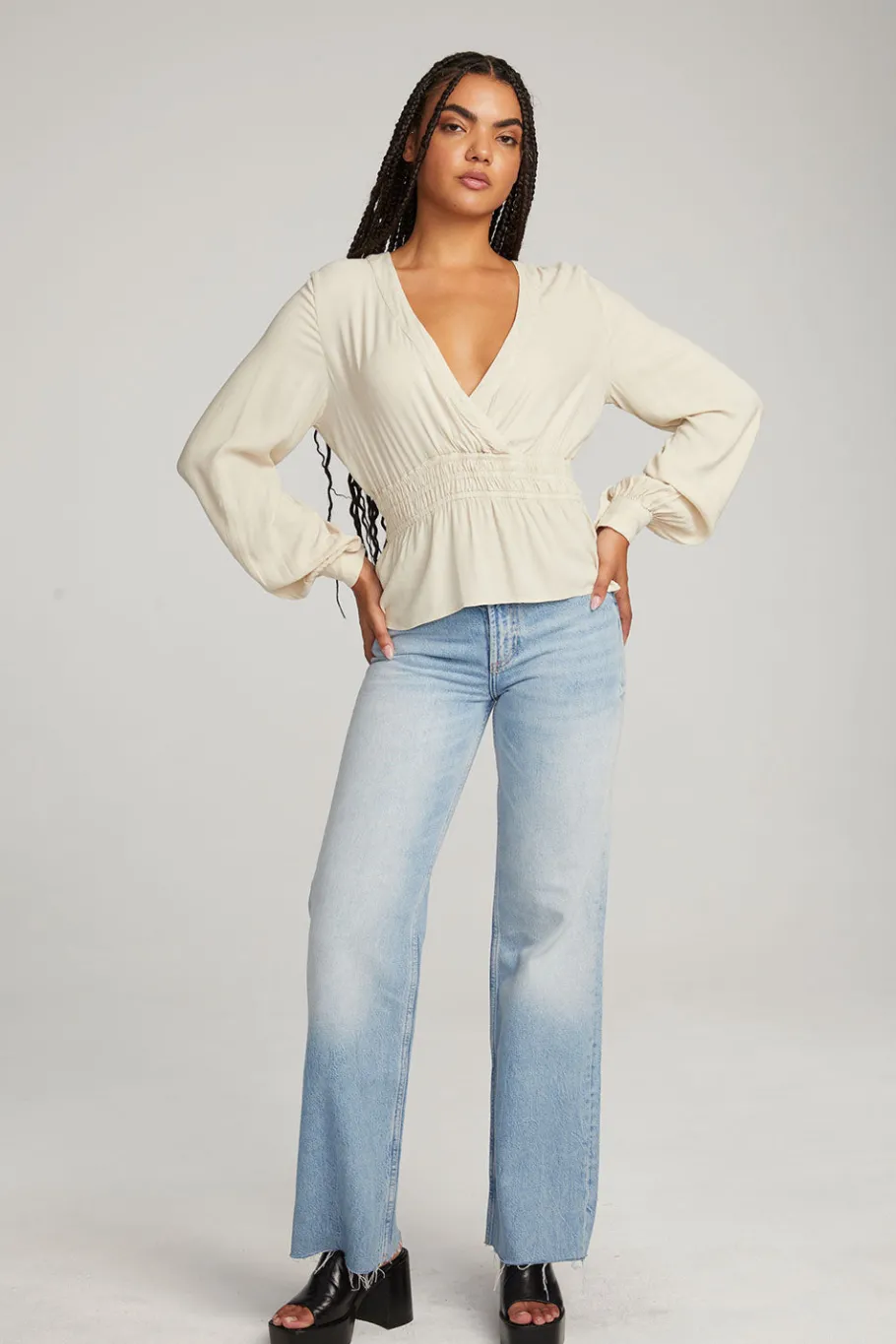 Cheap Chaser Brand Liberty Bark-White Blouse