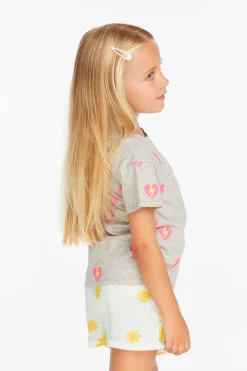 Flash Sale Chaser Brand Lightning Heart Girls Tee