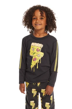 New Chaser Brand Lightning Pizza Long Sleeve Pullover
