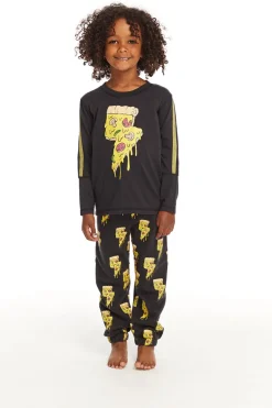 New Chaser Brand Lightning Pizza Long Sleeve Pullover