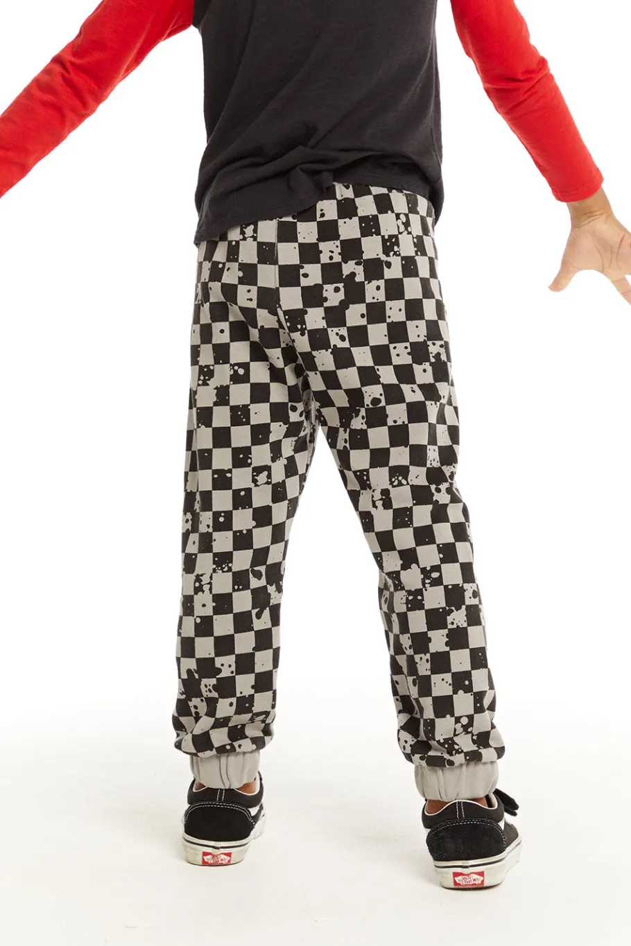 Hot Chaser Brand Lightning Splatter Checker Joggers