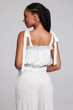 Discount Chaser Brand Lirhetta Floral Bouquet Embroidery Crop Top