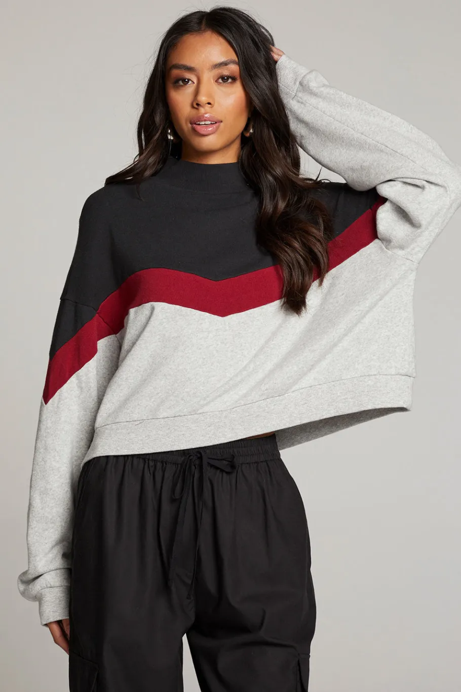 Flash Sale Chaser Brand Liz Fire Color Block Pullover