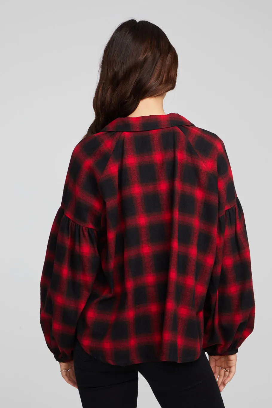 Cheap Chaser Brand Lola Sunset Plaid Blouse
