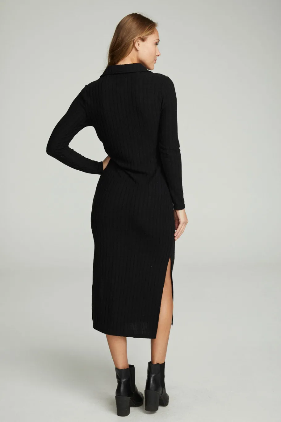 Store Chaser Brand Long Sleeve Button Down Collar Dress
