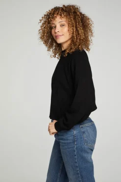 Shop Chaser Brand Long Sleeve Cropped Mock Neck Raglan Tee