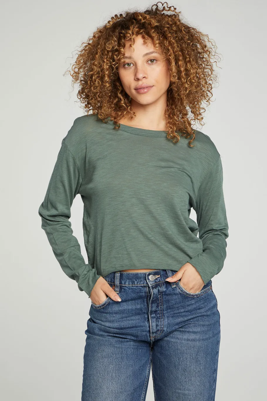 Flash Sale Chaser Brand Long Sleeve Cropped Tee