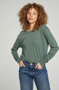 Flash Sale Chaser Brand Long Sleeve Cropped Tee
