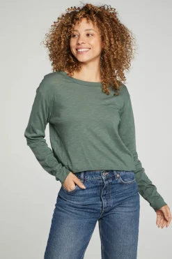 Flash Sale Chaser Brand Long Sleeve Cropped Tee