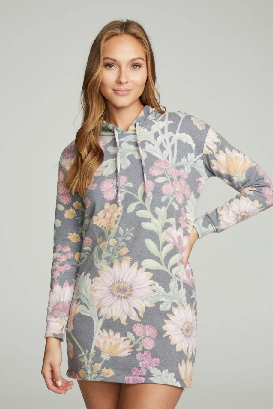 Outlet Chaser Brand Long Sleeve Hoodie Dress