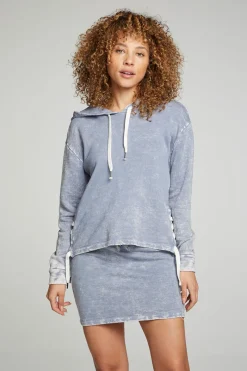 Discount Chaser Brand Long Sleeve Hoodie With Lace Up Sides