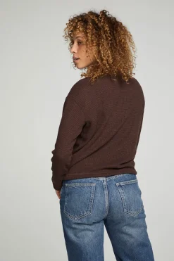 Shop Chaser Brand Long Sleeve Snap Henley Drawstring Waist Tee