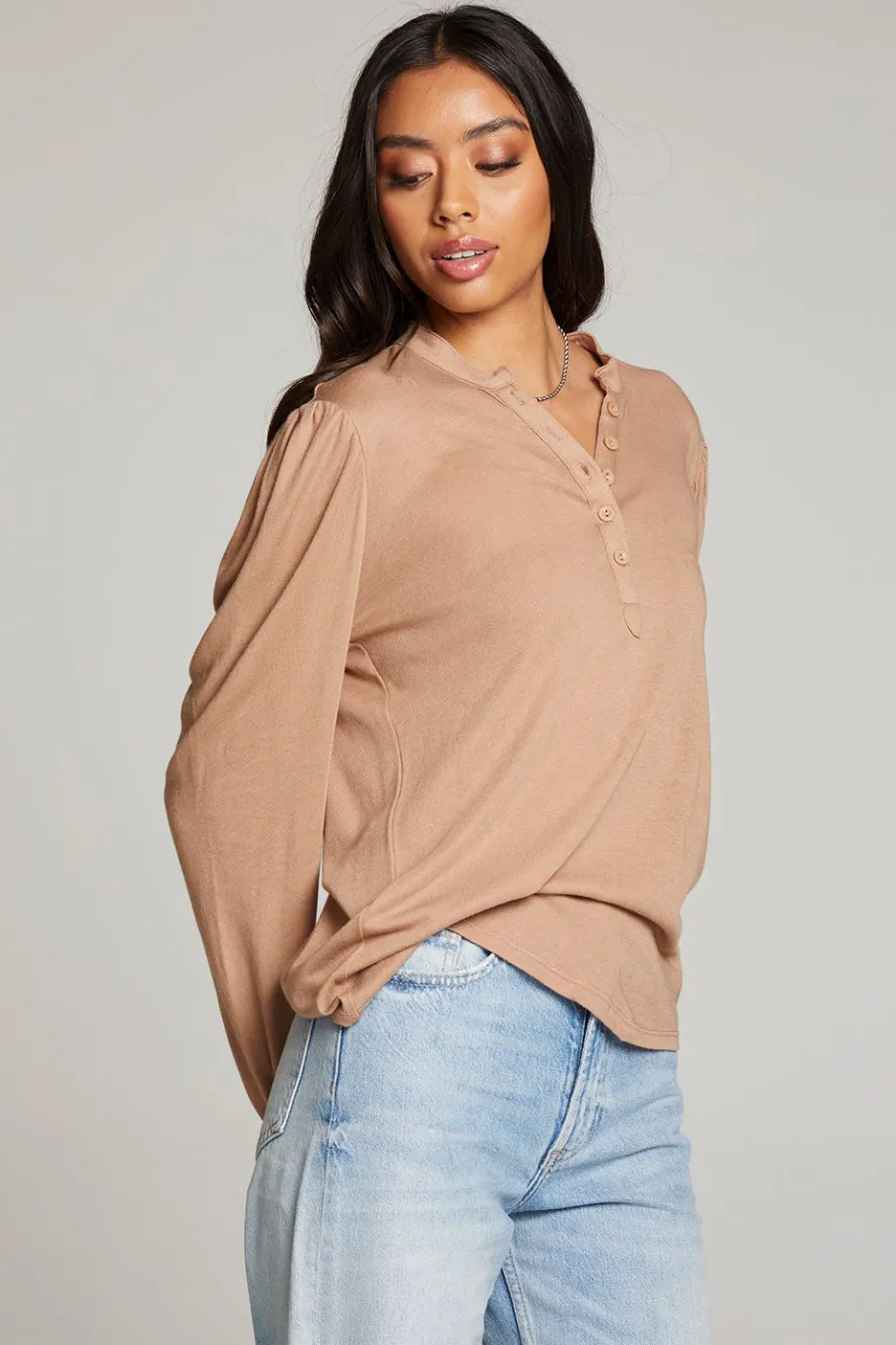 Discount Chaser Brand Lotus Warm Taupe Long Sleeve