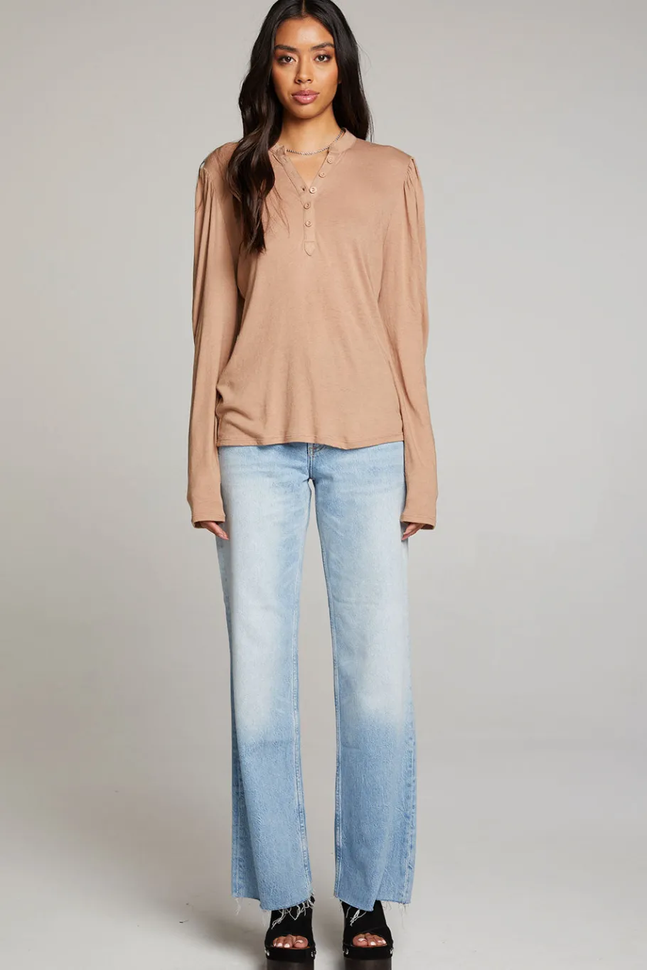 Discount Chaser Brand Lotus Warm Taupe Long Sleeve