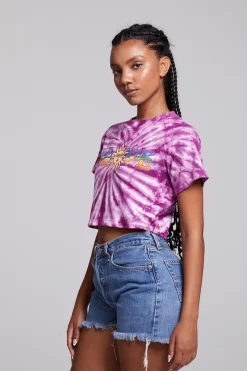 Outlet Chaser Brand Love Sun Crop Crew Neck Tee