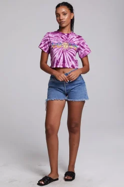 Outlet Chaser Brand Love Sun Crop Crew Neck Tee
