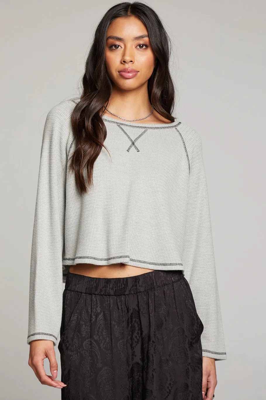Fashion Chaser Brand Lucy Heather Grey Long Sleeve