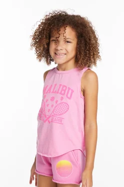 Clearance Chaser Brand Malibu Girls Vintage Jersey Shirttail Muscle