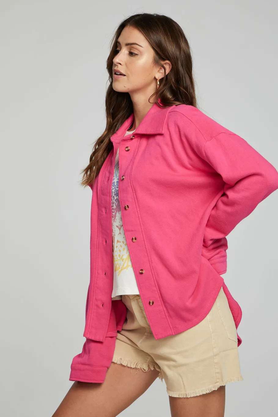 Best Chaser Brand Malone Button Down - Fuchsia