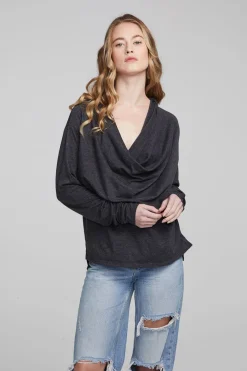 Outlet Chaser Brand Mela Shadow Black Long Sleeve