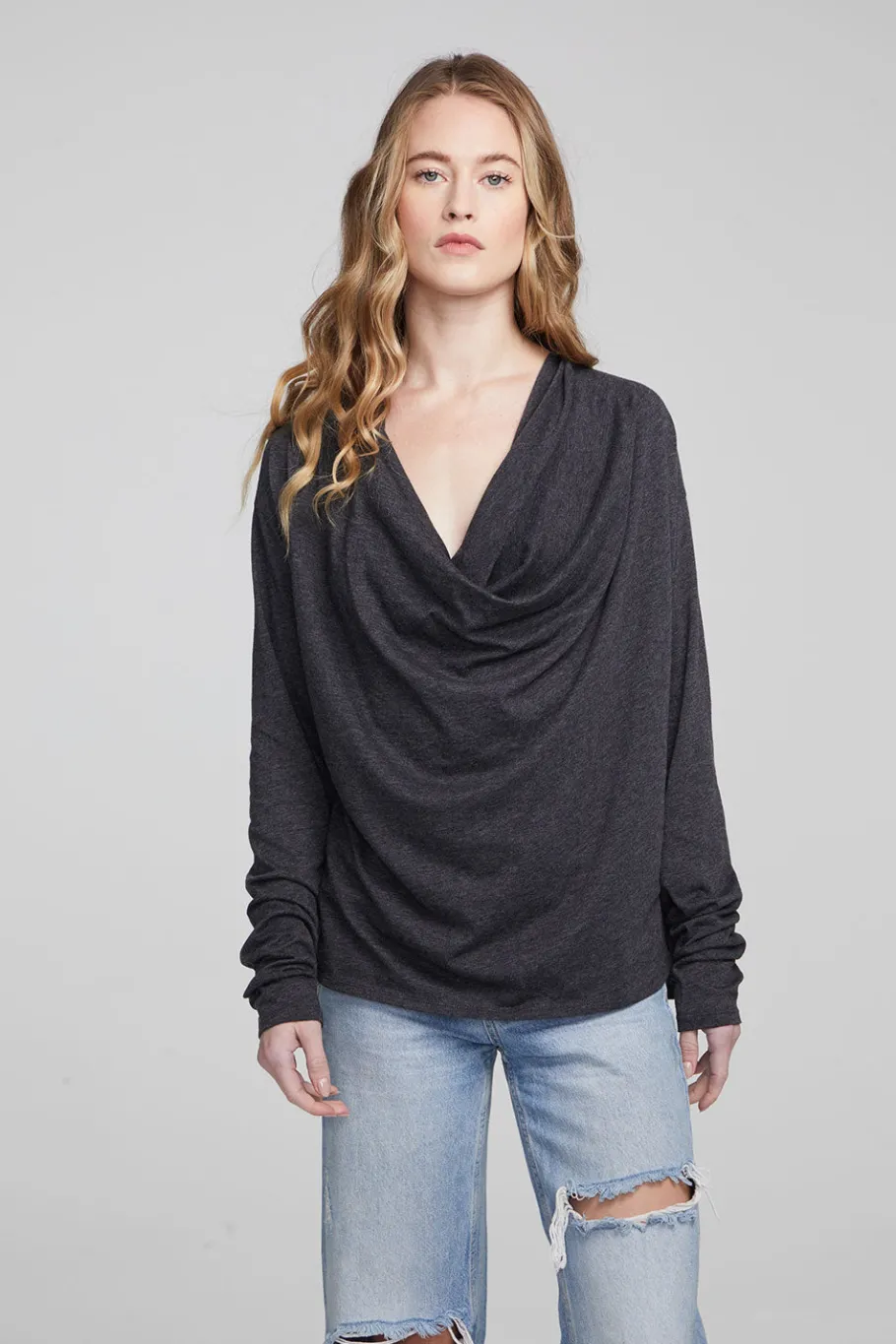 Outlet Chaser Brand Mela Shadow Black Long Sleeve