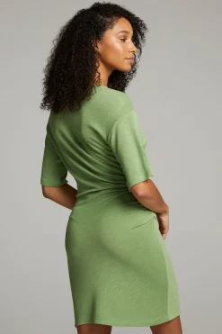 Fashion Chaser Brand Memory Piquant Green Mini Dress