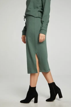 Discount Chaser Brand Midi Drawstring Skirt With Side Slit