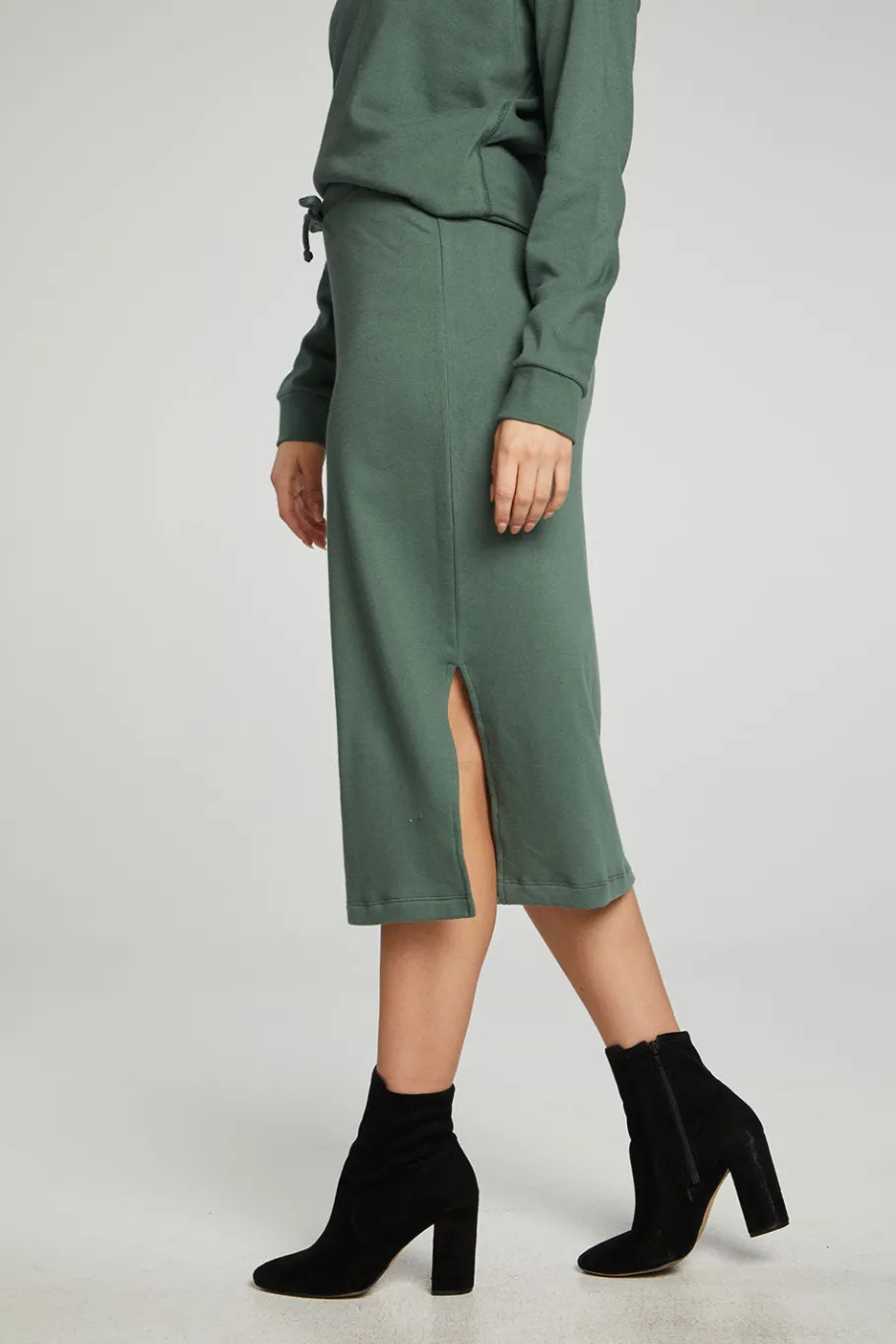 Discount Chaser Brand Midi Drawstring Skirt With Side Slit