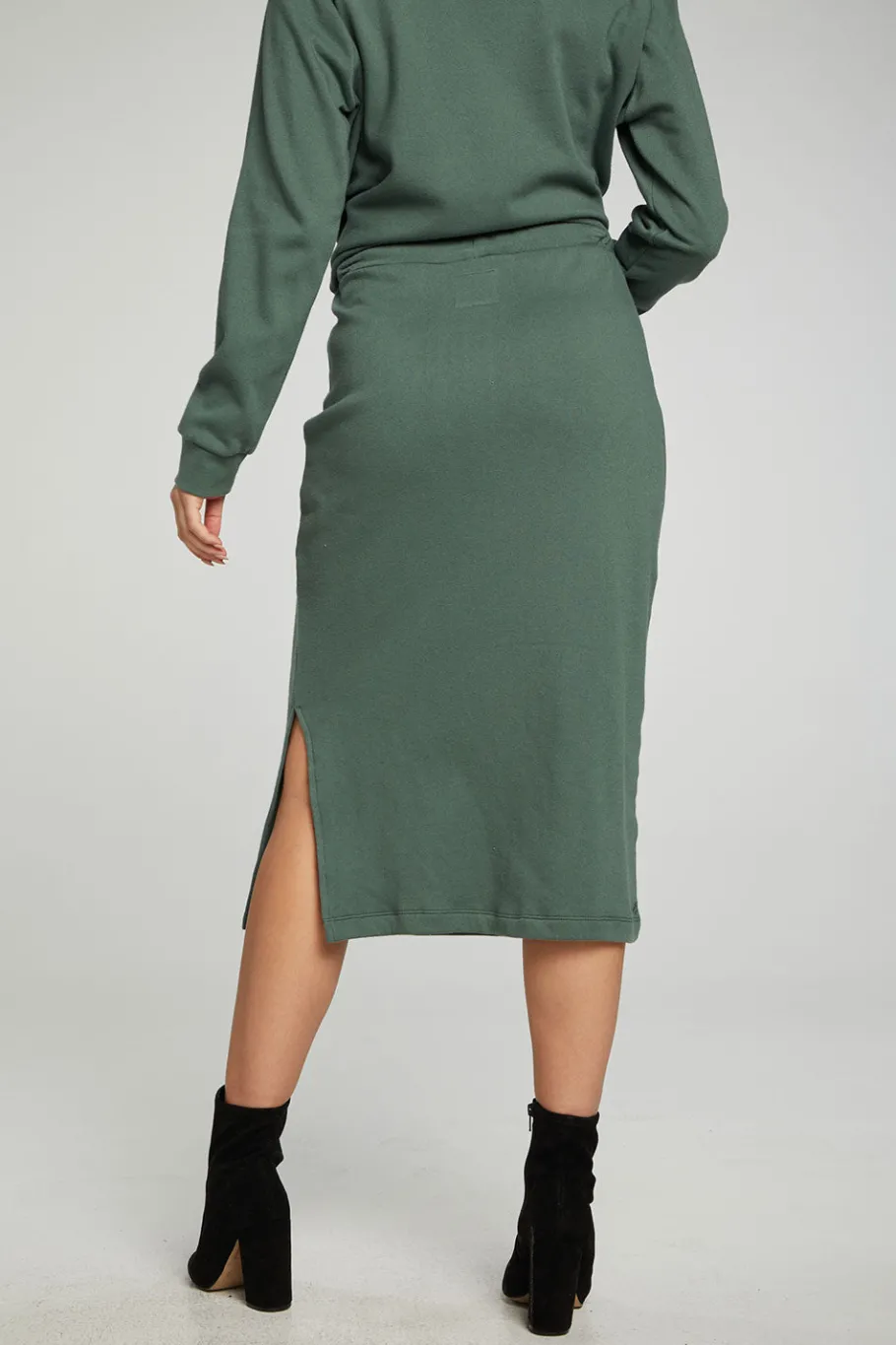 Discount Chaser Brand Midi Drawstring Skirt With Side Slit