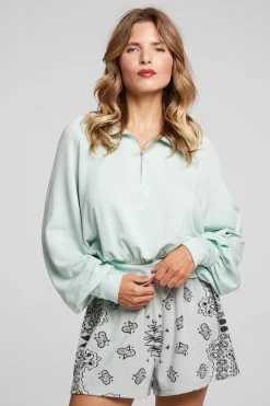 Online Chaser Brand Midnight Matcha Half Zip
