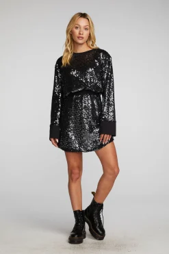 Cheap Chaser Brand Mini Dress With Wide Sleeves