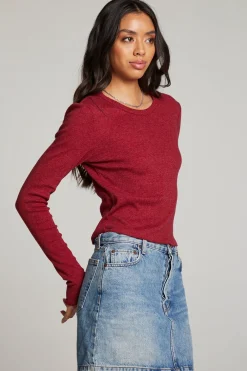 Shop Chaser Brand Moonlight Blood Red Long Sleeve