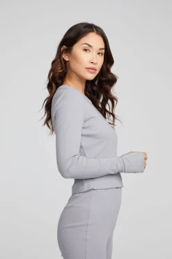 Cheap Chaser Brand Moonlight Silver Grey Long Sleeve