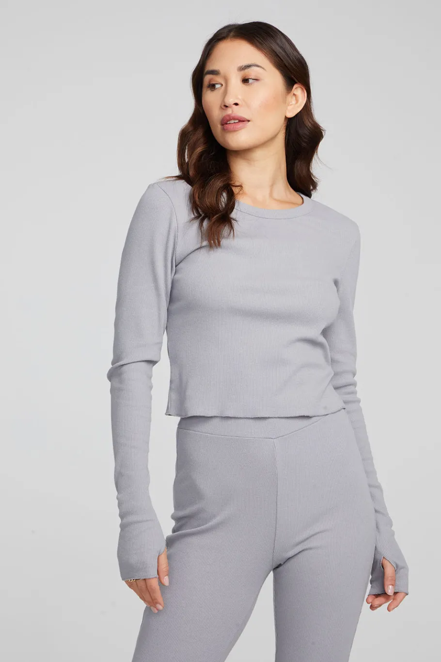 Cheap Chaser Brand Moonlight Silver Grey Long Sleeve