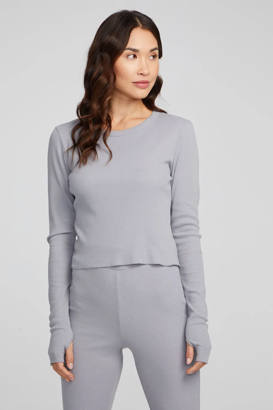 Cheap Chaser Brand Moonlight Silver Grey Long Sleeve
