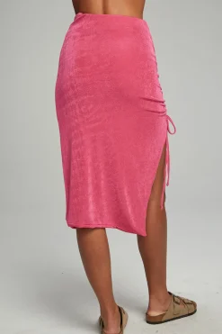 Store Chaser Brand Mullen Midi Skirt - Pink Lemonade